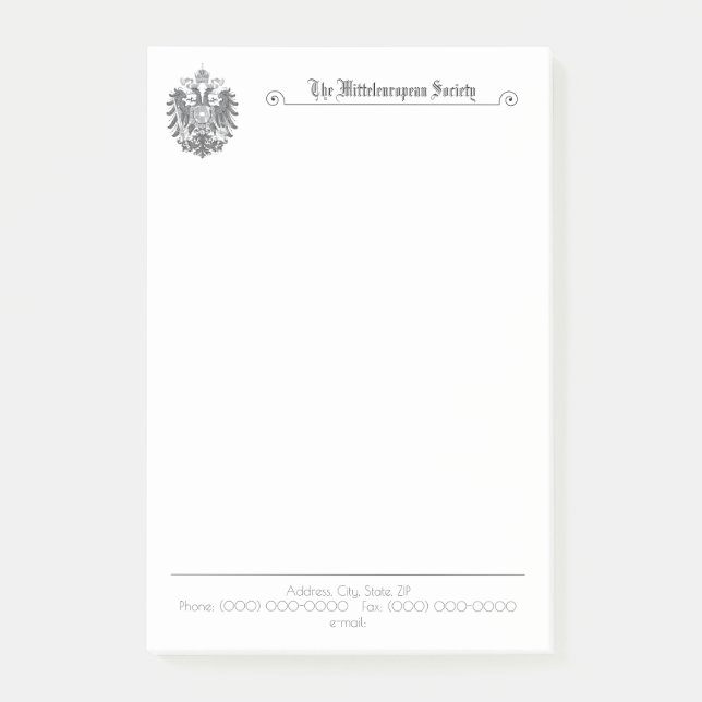 Die vertikale Bilanz der mitteleuropäischen Gesell Post-it Klebezettel (Vorderseite)