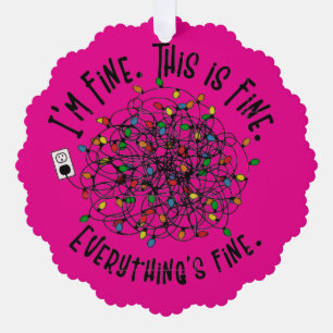 Die verworrene Wahrheit über den Feiertagsstress Ornament Karte