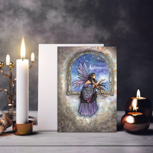 Die verzauberte Fenster-Fee-Fantasy-Kunst Karte