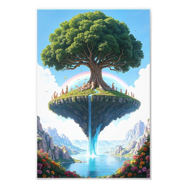 Die verzauberte Floatinsel Fotodruck (Vorne)