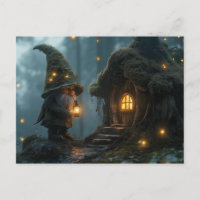 Die verzauberte Gnome-Hütte im Mondschein: Fantasi