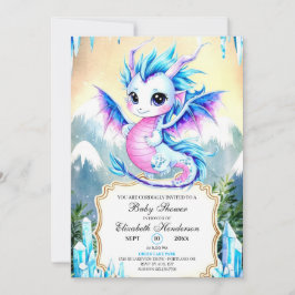 Die verzauberte Simple Dragon Baby-Dusche Einladung