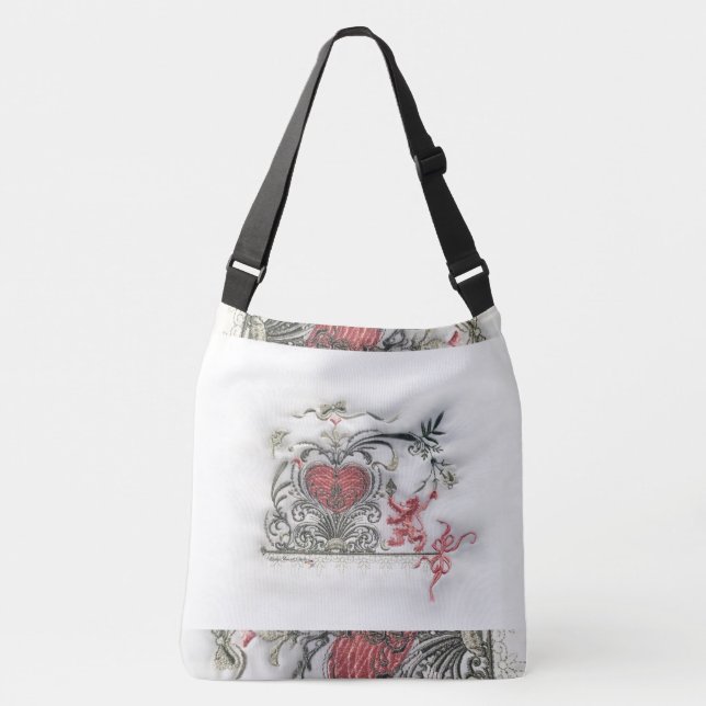 Die verzauberte WaldCrossbody Tasche groß (Vorderseite)