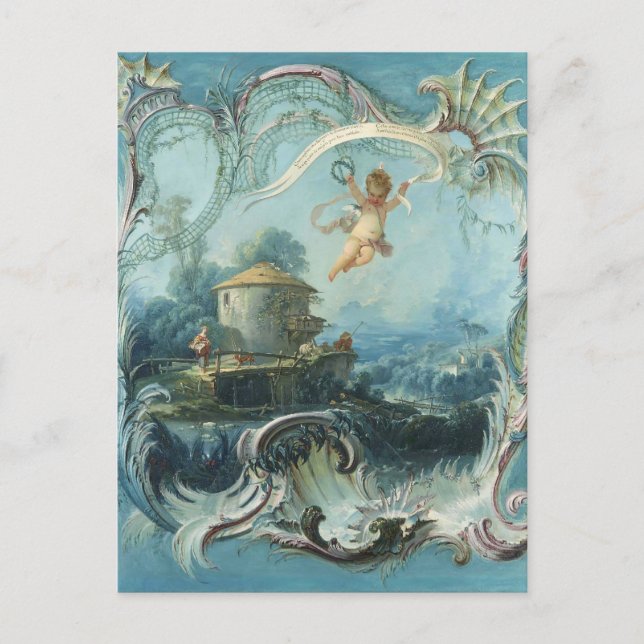 Die verzauberte Zuhause von Francois Boucher Postkarte (Vorderseite)