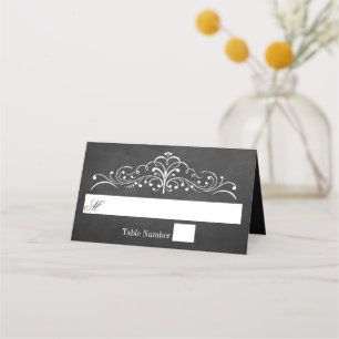 Die Verzierte Chalkboard-Hochzeitskollektion Platzkarte