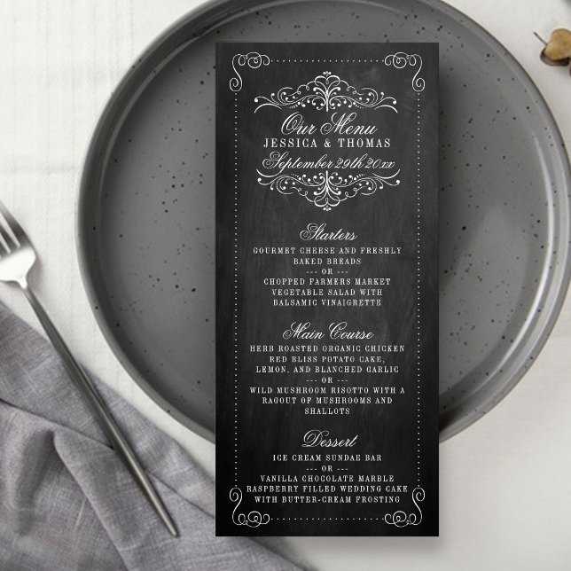 Die Verzierte Chalkboard Wedding Collection - Menü (Von Creator hochgeladen)