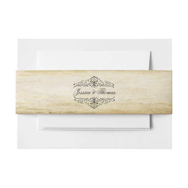 Die Verzierte, Geblüht Hochzeitskollektion des Jah Einladungsbanderole (Vorderseite Beispiel)