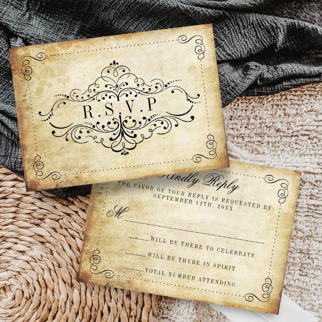 Die Verzierte, Geblüht Hochzeitskollektion des Jah RSVP Karte (Von Creator hochgeladen)