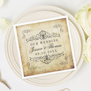 Die Verzierte, Geblüht Hochzeitskollektion des Jah Serviette