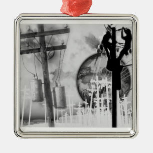 Die Verzierung des Störungssuchers Silbernes Ornament