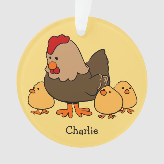 Die Verzierung des Tierillustrations-Name-Kindes Ornament (Vorderseite)