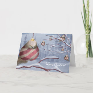 Die Verzierungs-Vögel Feiertagskarte