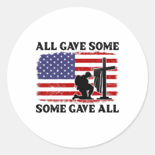 Die Veteranen gaben allen ein paar Gaben - Memoria Runder Aufkleber