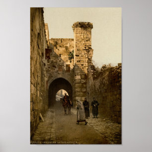 Die Via Dolorosa in Jerusalem Poster