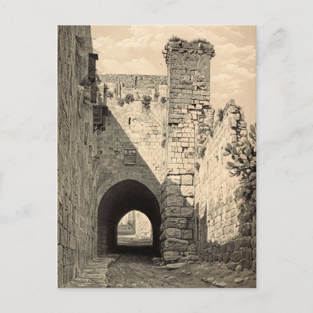 Die Via Dolorosa in Jerusalem Postkarte (Vorderseite)