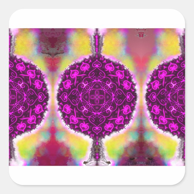 Die Vibration des Lichts Quadratischer Aufkleber (Vorderseite)