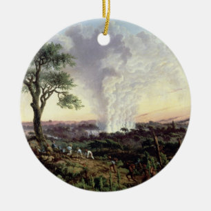 Die Victoriafälle am Sonnenaufgang, mit "dem Keramikornament