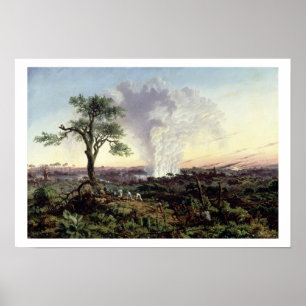 Die Victoriafälle am Sonnenaufgang, mit "dem Poster