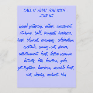 DIE VIELEN DEFINITIONEN EINER GESAMTEN INVITATION EINLADUNG