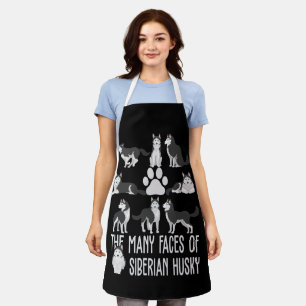 Die vielen Gesichter des sibirischen Huskys für Hu Schürze