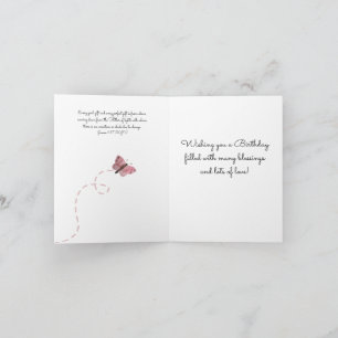 Die vielen Segnungen, die Schmetterlinge zum Gebur Karte