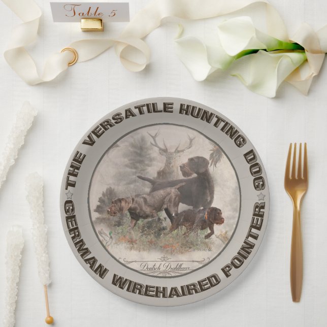 Die vielseitige Jagdhundebüge Car Magnet Pappteller (Hochzeit)