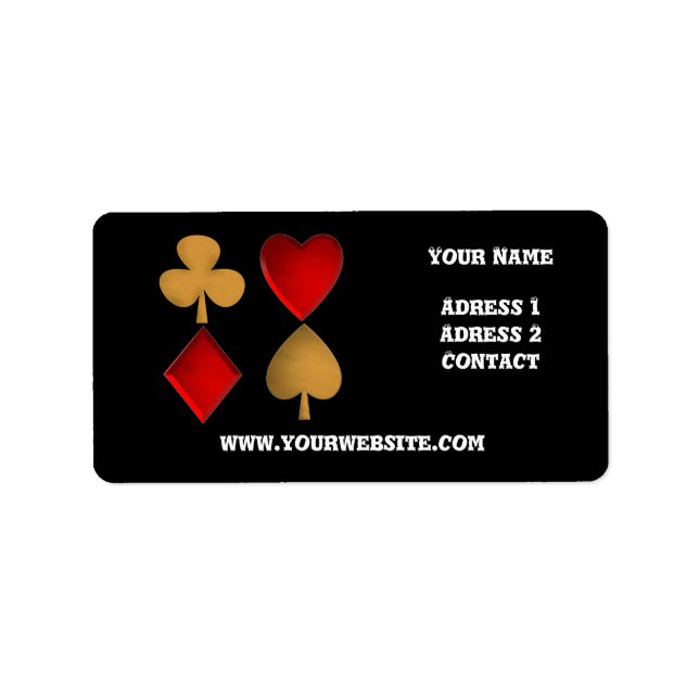 Die vier Anzüge, Personalisiert Adressaufkleber (Vorne)