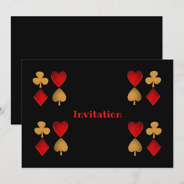 Die vier Anzüge, Personalisiert Einladung (Vorne/Hinten)