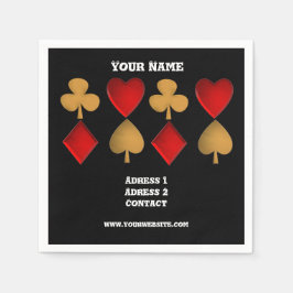 Die vier Anzüge, Personalisiert Serviette