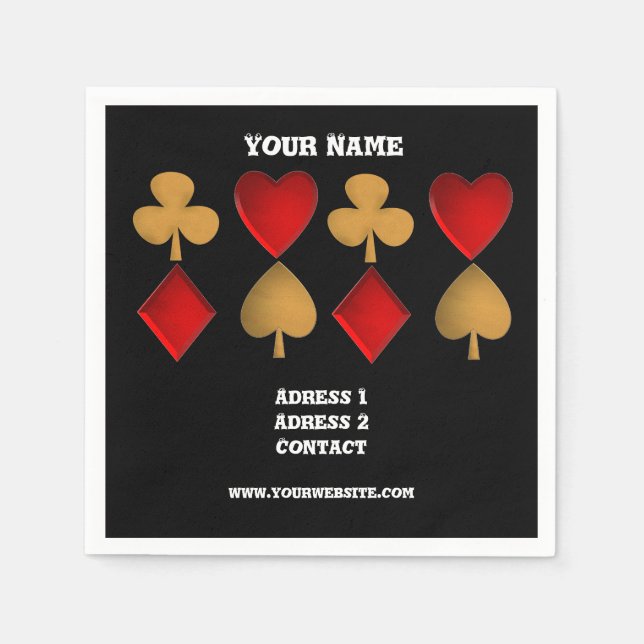 Die vier Anzüge, Personalisiert Serviette (Vorderseite)