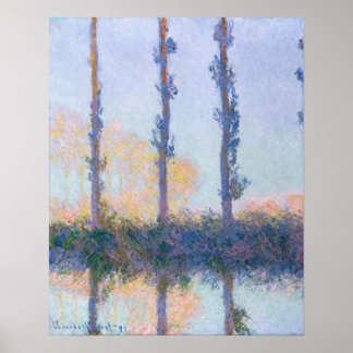Die vier Bäume (1891) von Claude Monet Poster