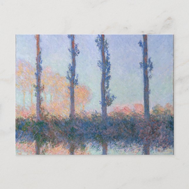 Die vier Bäume von Claude Monet Postkarte (Vorderseite)