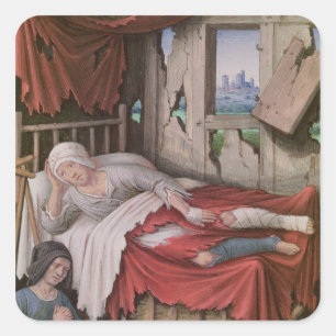 Die vier Bedingungen der Gesellschaft: Armut Quadratischer Aufkleber