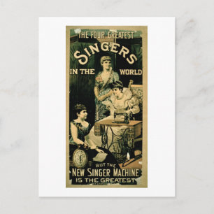 "Die vier Beststen Sänger der Welt, aber die N Postkarte