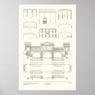 Die vier Bücher der Architektur - Brücken Poster