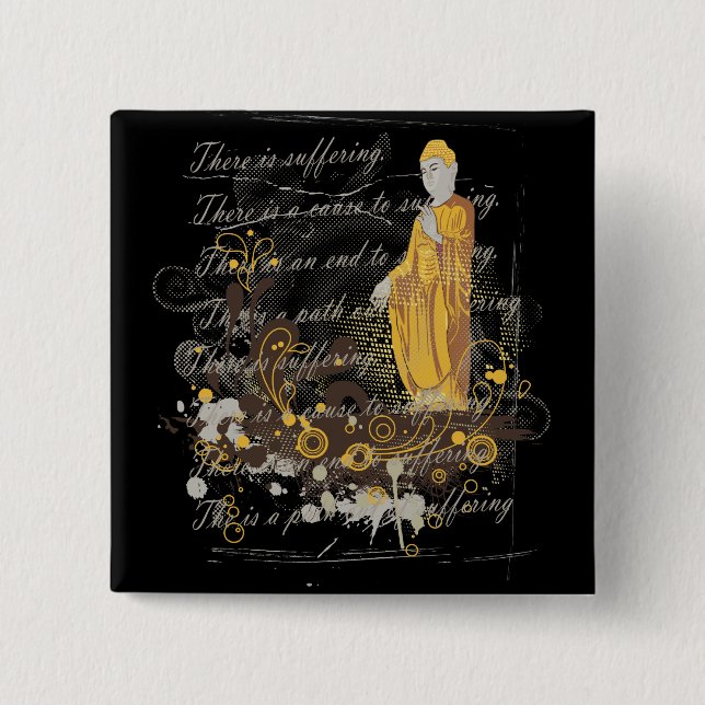 Die vier edlen Wahrheiten Button (Vorderseite)