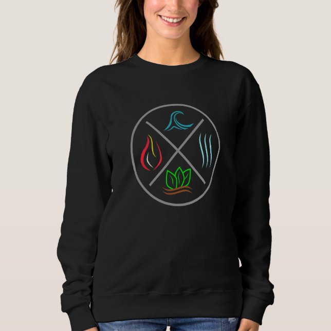 Die vier Elemente Brandwasser-Erdluft-Natur 1 Sweatshirt (Vorderseite)