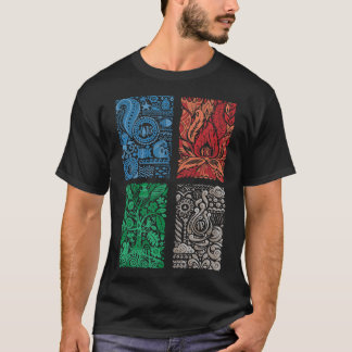 Die vier Elemente der Natur vintage T-Shirt