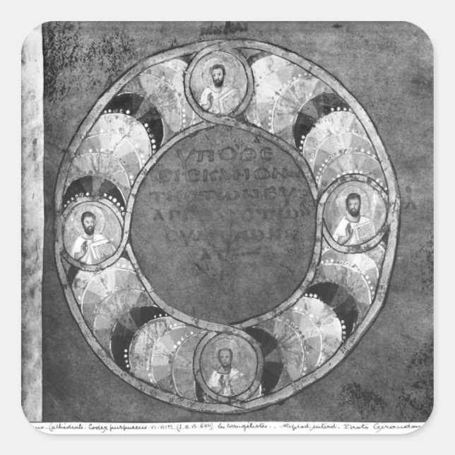 Die vier Evangelisten Quadratischer Aufkleber (Vorderseite)