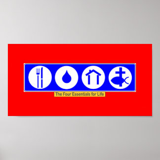 Die vier Grundprinzipien des Lebens Poster