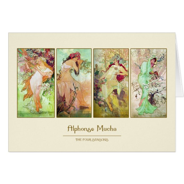 Die vier Jahreszeiten, Alphonse Mucha (Vorderseite (Horizontal))