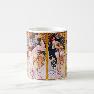 Die vier Jahreszeiten der Mucha-Tasse Tasse