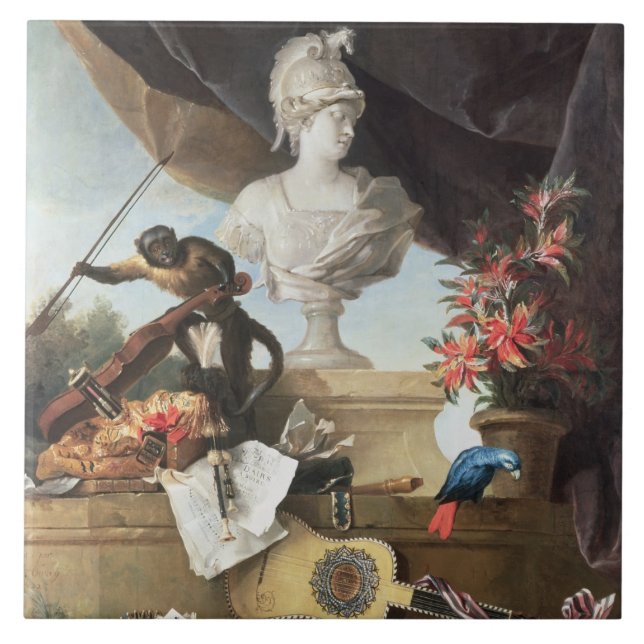 Die vier Kontinente: Europa, 1722 (Öl auf Fliese (Vorderseite)