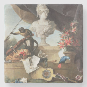 Die vier Kontinente: Europa, 1722 (Öl auf Steinuntersetzer