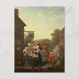 Die Vier-Male des Tages: Abend, 1736 Postkarte