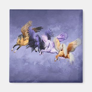 Die vier Pegasi-fliegenden Pferde Pegasus-Hengste Magnet