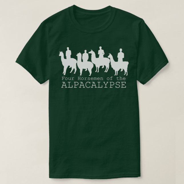 Die vier Pferde der Alpacalypse T-Shirt (Design vorne)