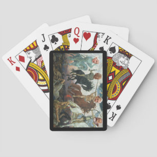 Die vier Pferde der Apokalypse, die Karten spielen Spielkarten