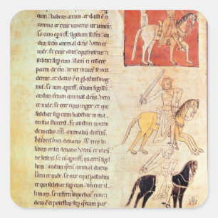 Die vier Pferde der Apokalypse Quadratischer Aufkleber