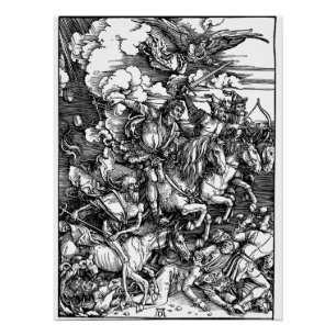 Die vier Pferde (Durer 1511) Poster